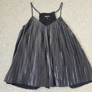 Express Women's Black Pleated Top